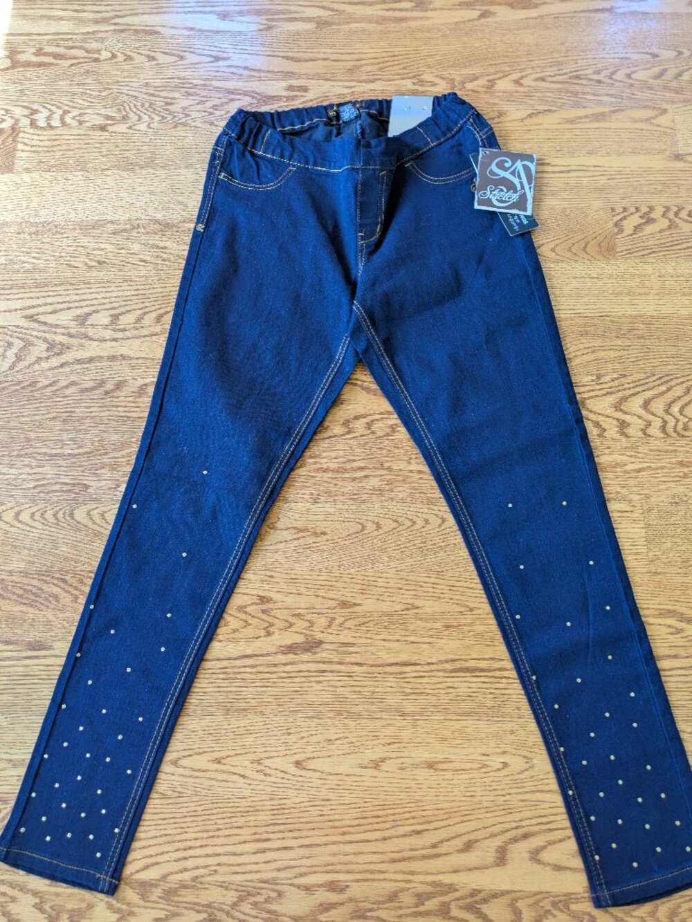 Vintage southpole women's dark blue gold accent jeggings NWT size 1X 757